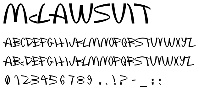 McLawsuit font