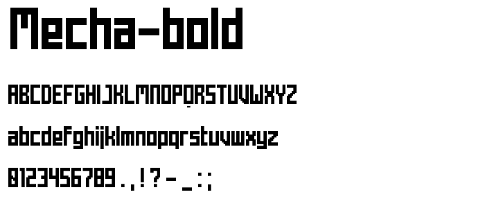 Mecha Bold font