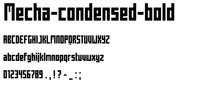 Mecha Condensed Bold font
