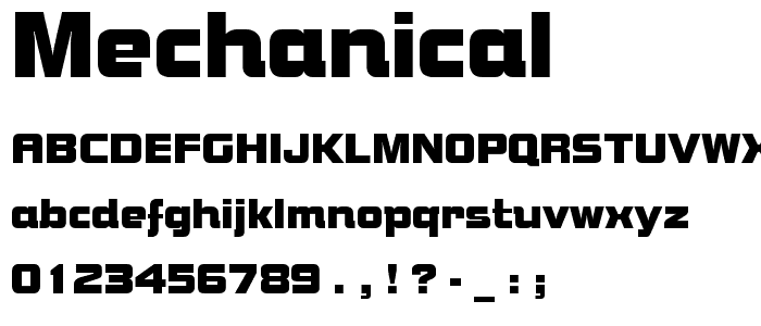 Mechanical font