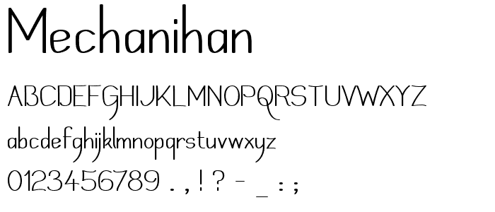 Mechanihan font