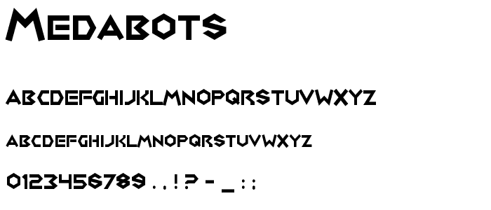 Medabots font