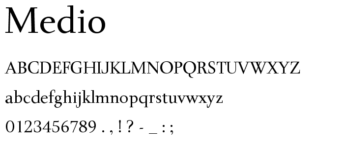 Medio font