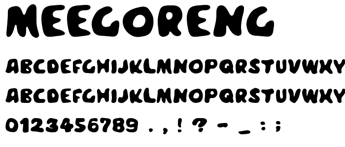 Meegoreng font