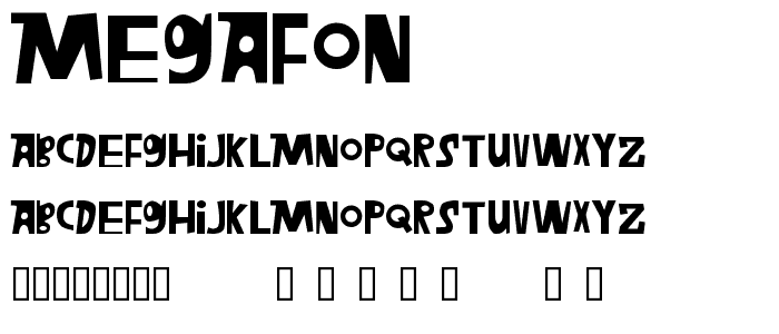 Megafon font