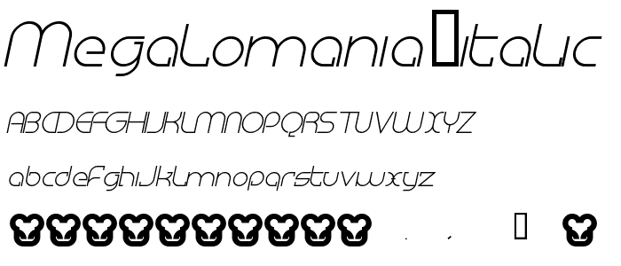 Megalomania Italic font