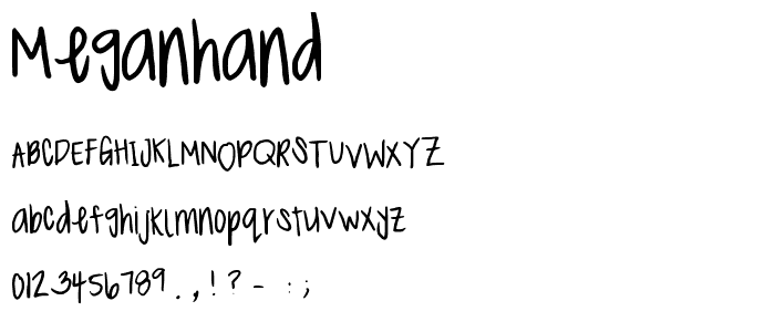 MeganHand font