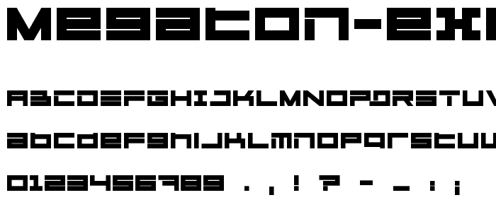 Megaton Extras Heavy font