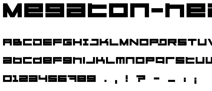 Megaton Heavy font