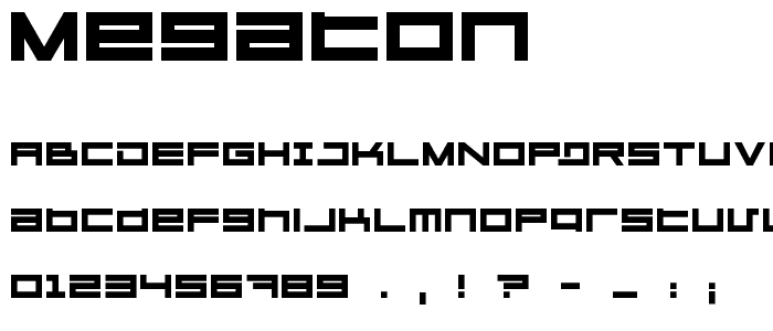 Megaton font