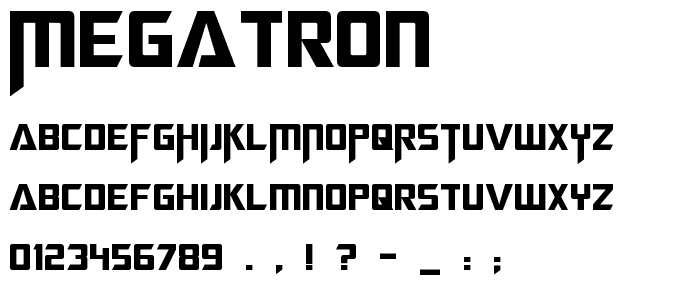 Megatron font