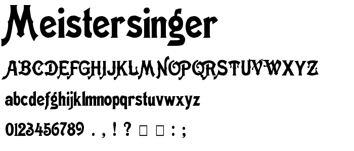 Meistersinger font