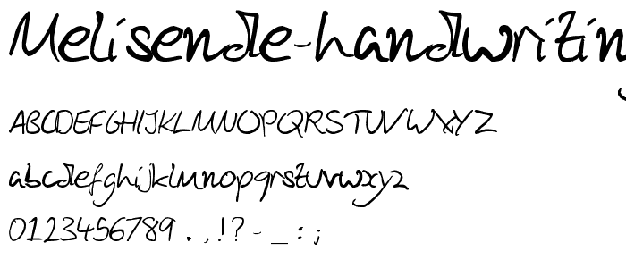 Melisende Handwriting Script font