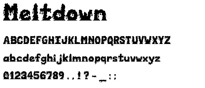 Meltdown font
