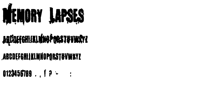 Memory Lapses font