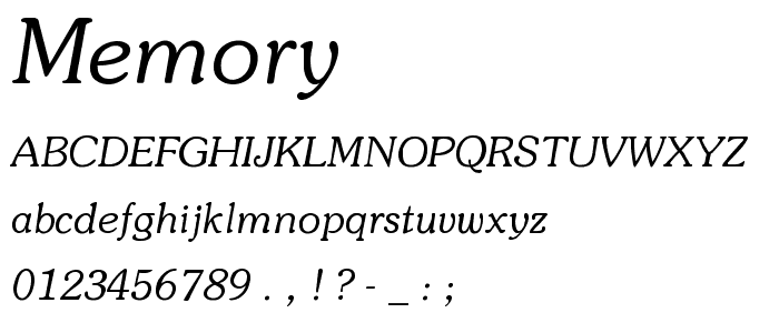 Memory font