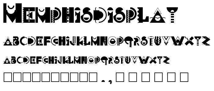 MemphisDisplay font