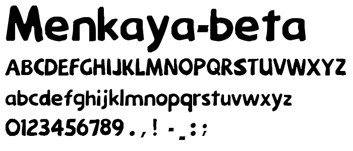 Menkaya Beta font