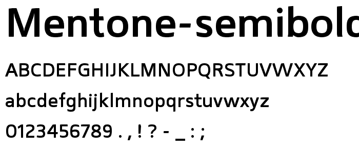 Mentone-SemiBold font