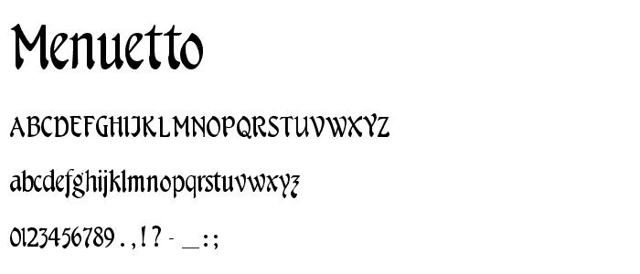 Menuetto font