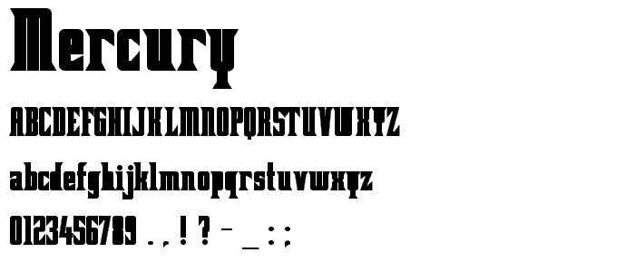 Mercury font