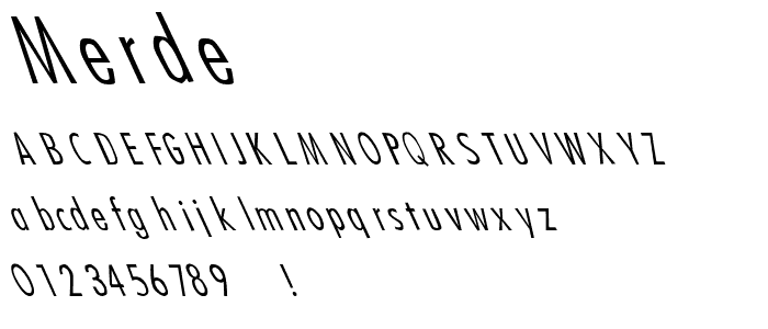 Merde font