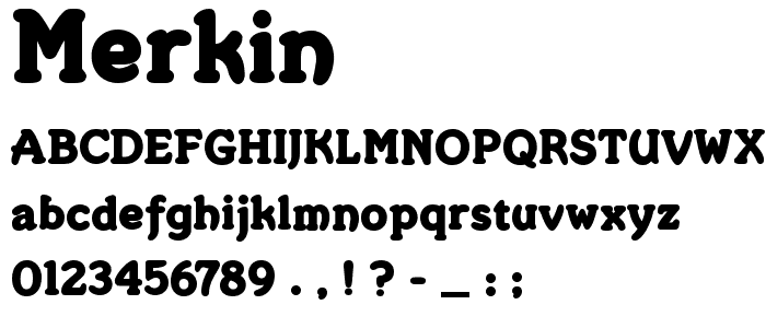 Merkin font