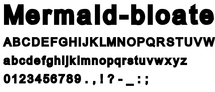 Mermaid Bloated font