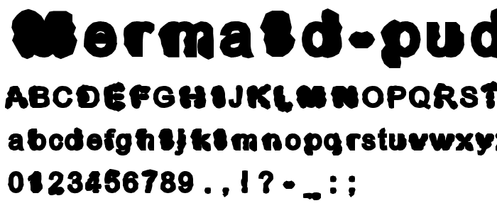 Mermaid Pudgy font