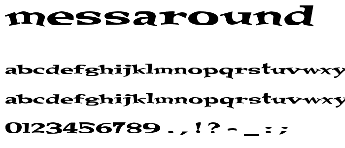 Messaround font