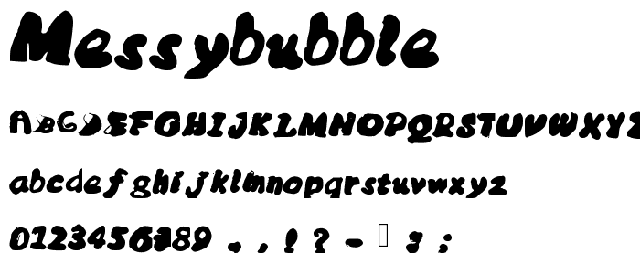 MessyBubble font
