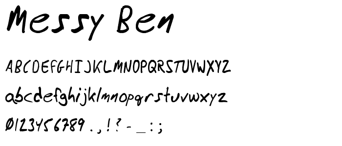 Messy_Ben font
