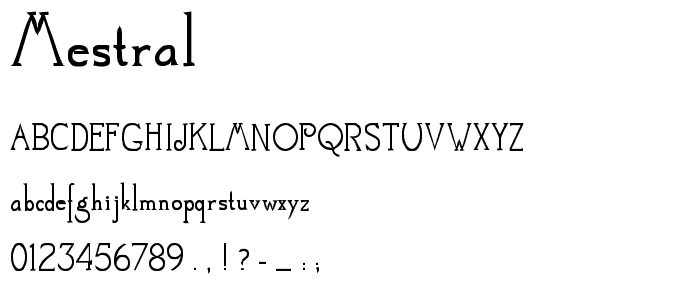 Mestral font