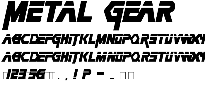 Metal Gear font. 