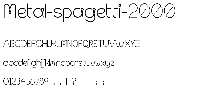 Metal Spagetti 2000 font
