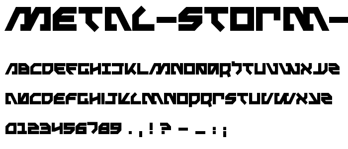 Metal Storm Bold font