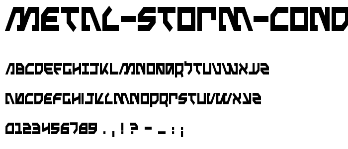 Metal Storm Condensed font