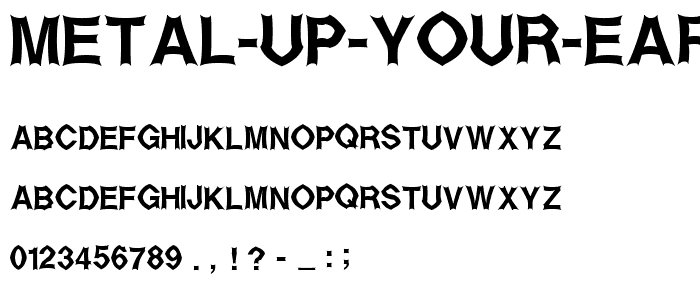 Metal-Up-Your-Ear font