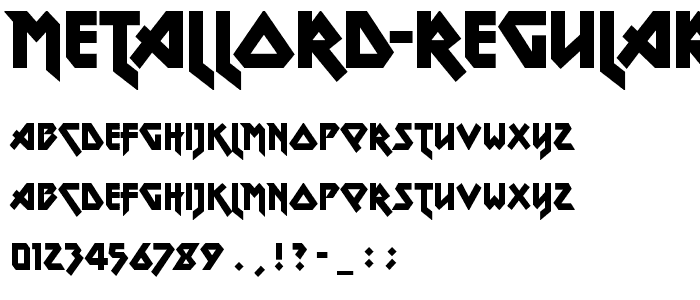 MetalLord Regular font