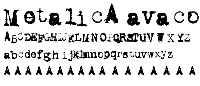 Metalic Avacodo font