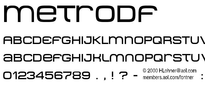 MetroDF font