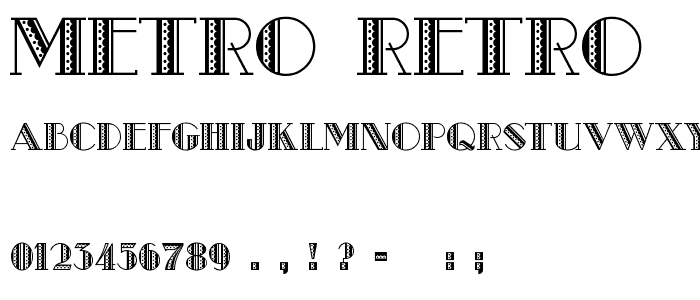 Metro-Retro font