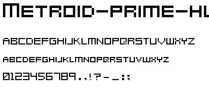 Metroid Prime Hunters TTF font