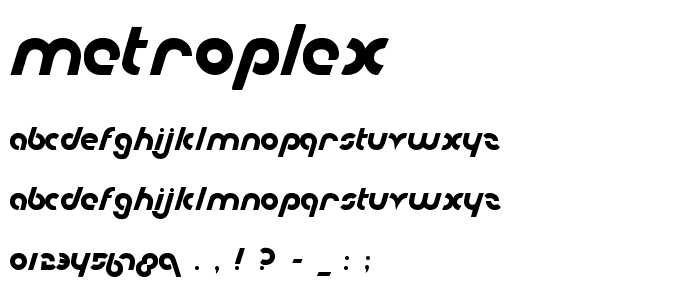 Metroplex font