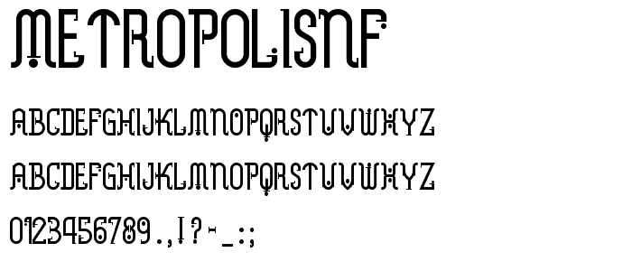 MetropolisNF font
