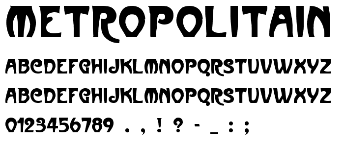 Metropolitain font