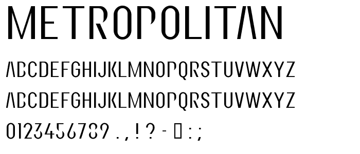 Metropolitan font