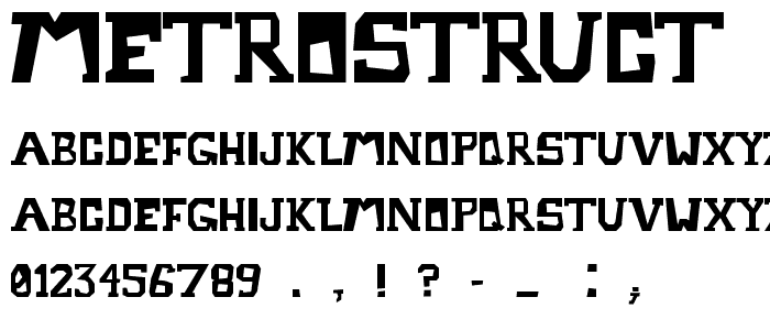Metrostruct font