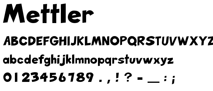 Mettler font