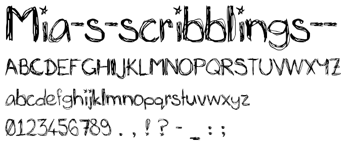 Mia s Scribblings   font